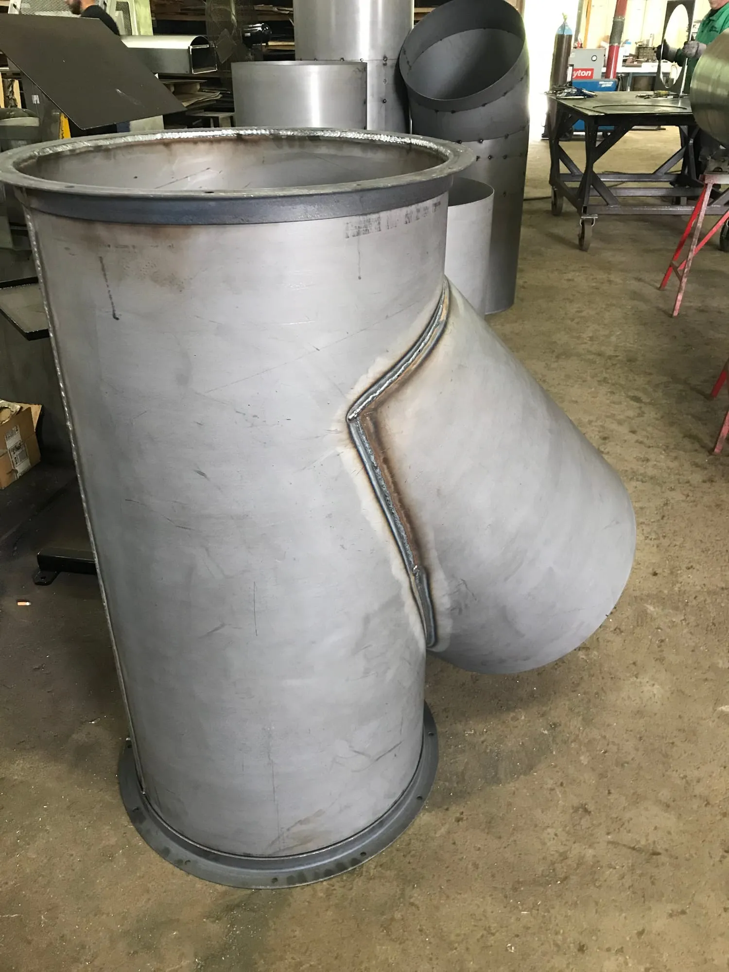 Large welded wye