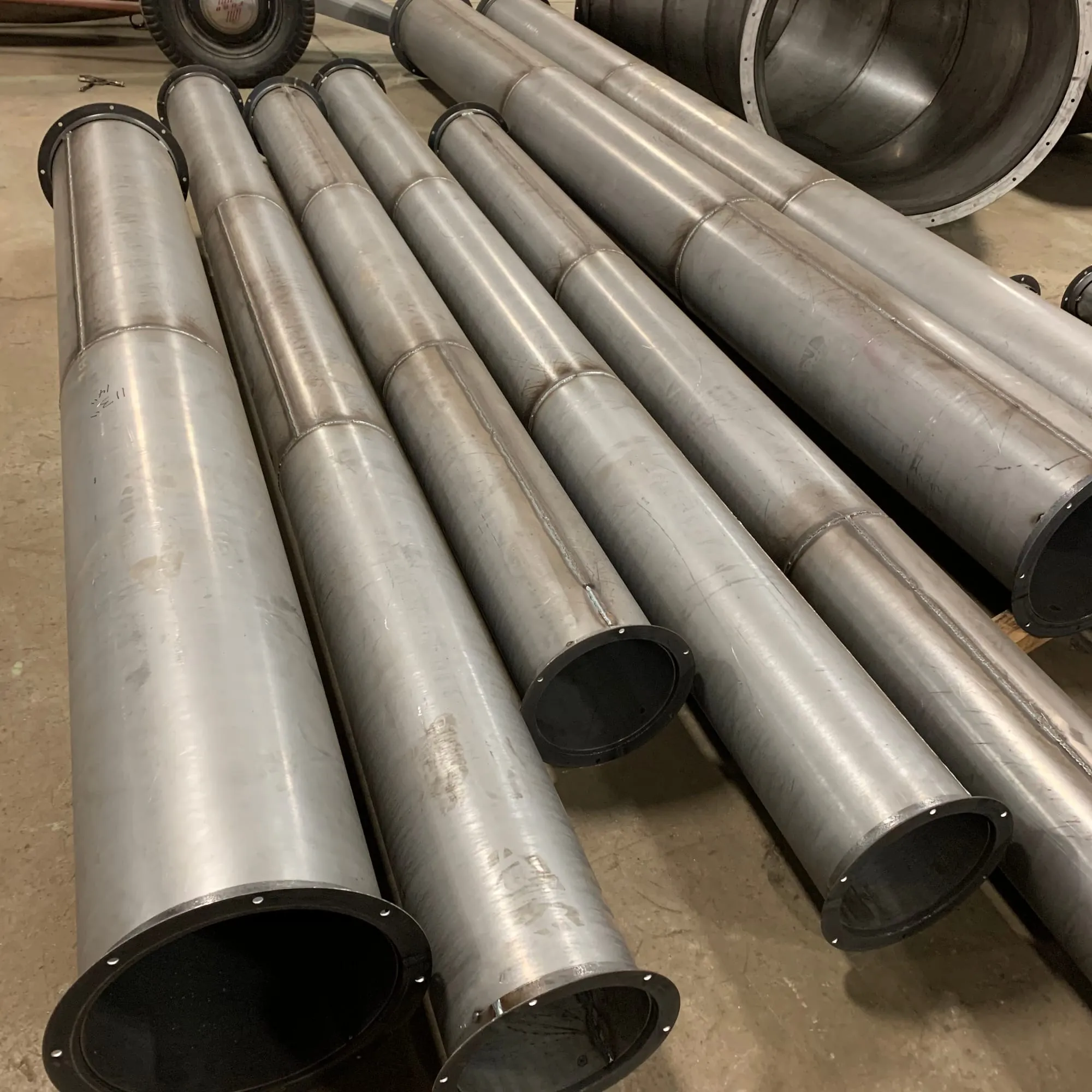 Rolled and welded round duct