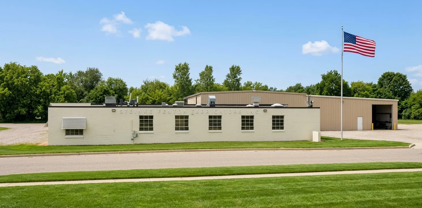 Steinke Fenton Fabricators building on Page Avenue in Jackson, Michigan