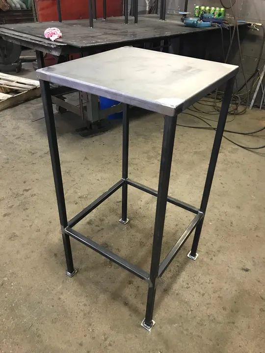 Welded steel table frame