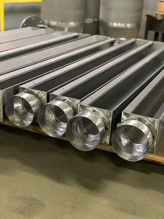 Flanged tube bank
